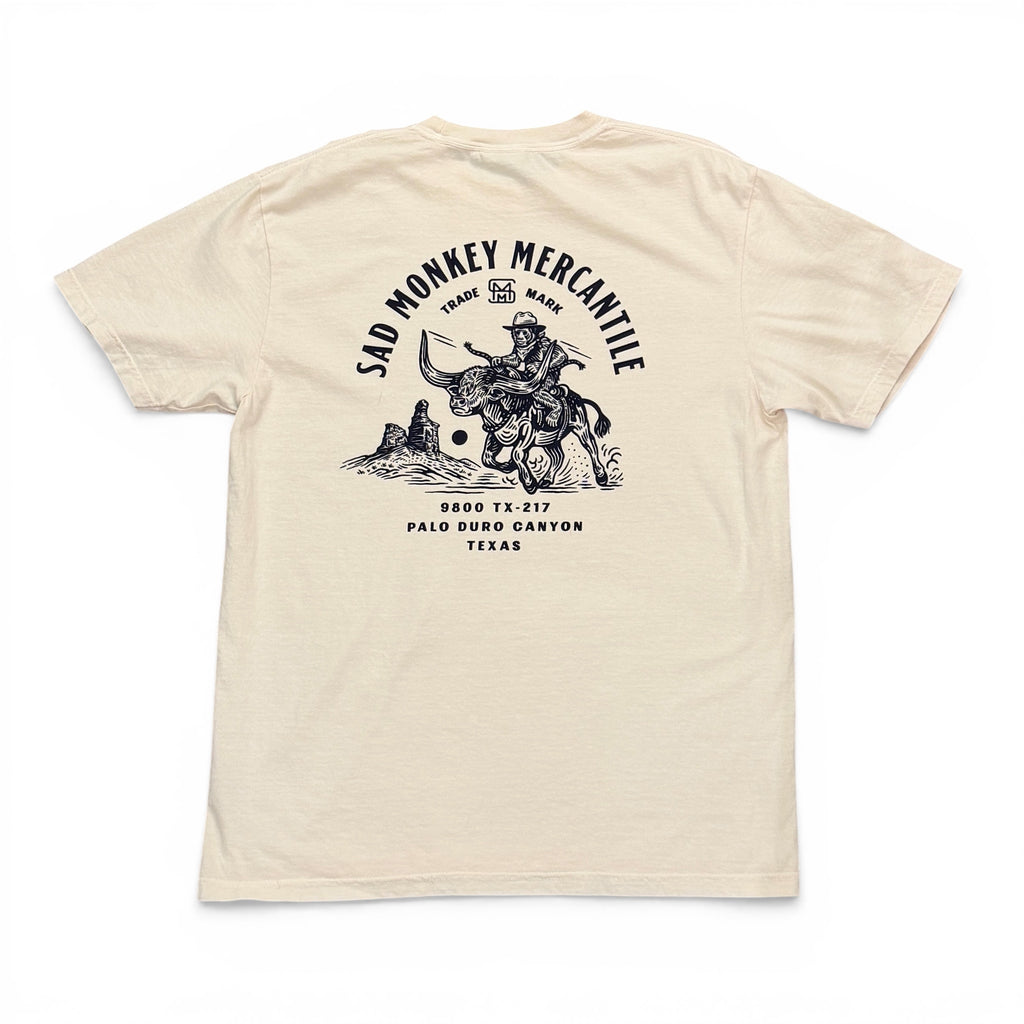 Longhorn Monkey Tee - Ivory