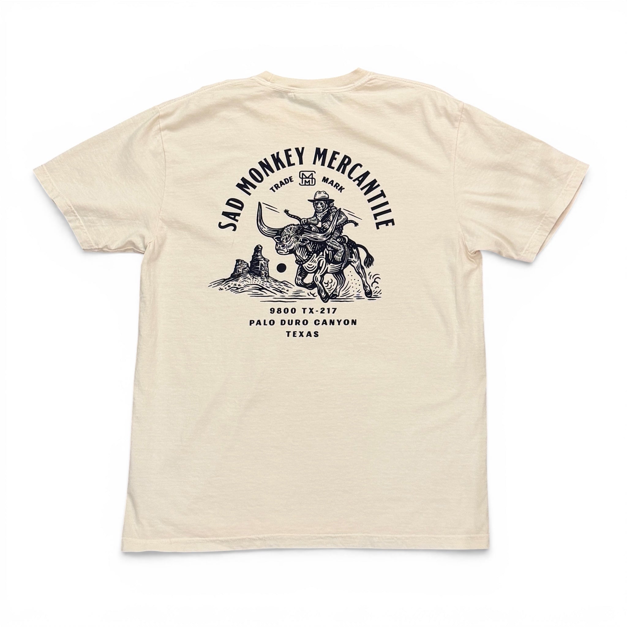 Longhorn Monkey Tee - Ivory