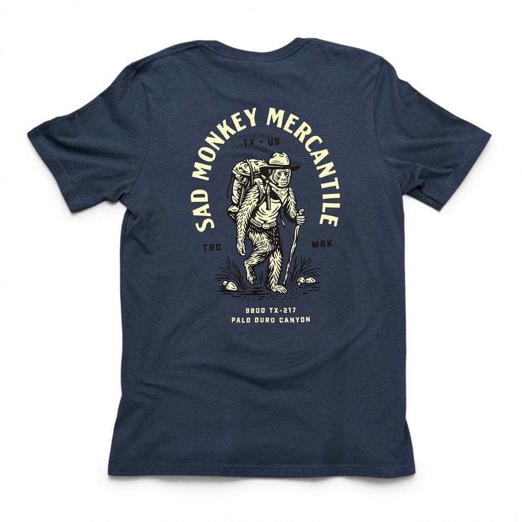 Hiker Monkey Tee - Navy
