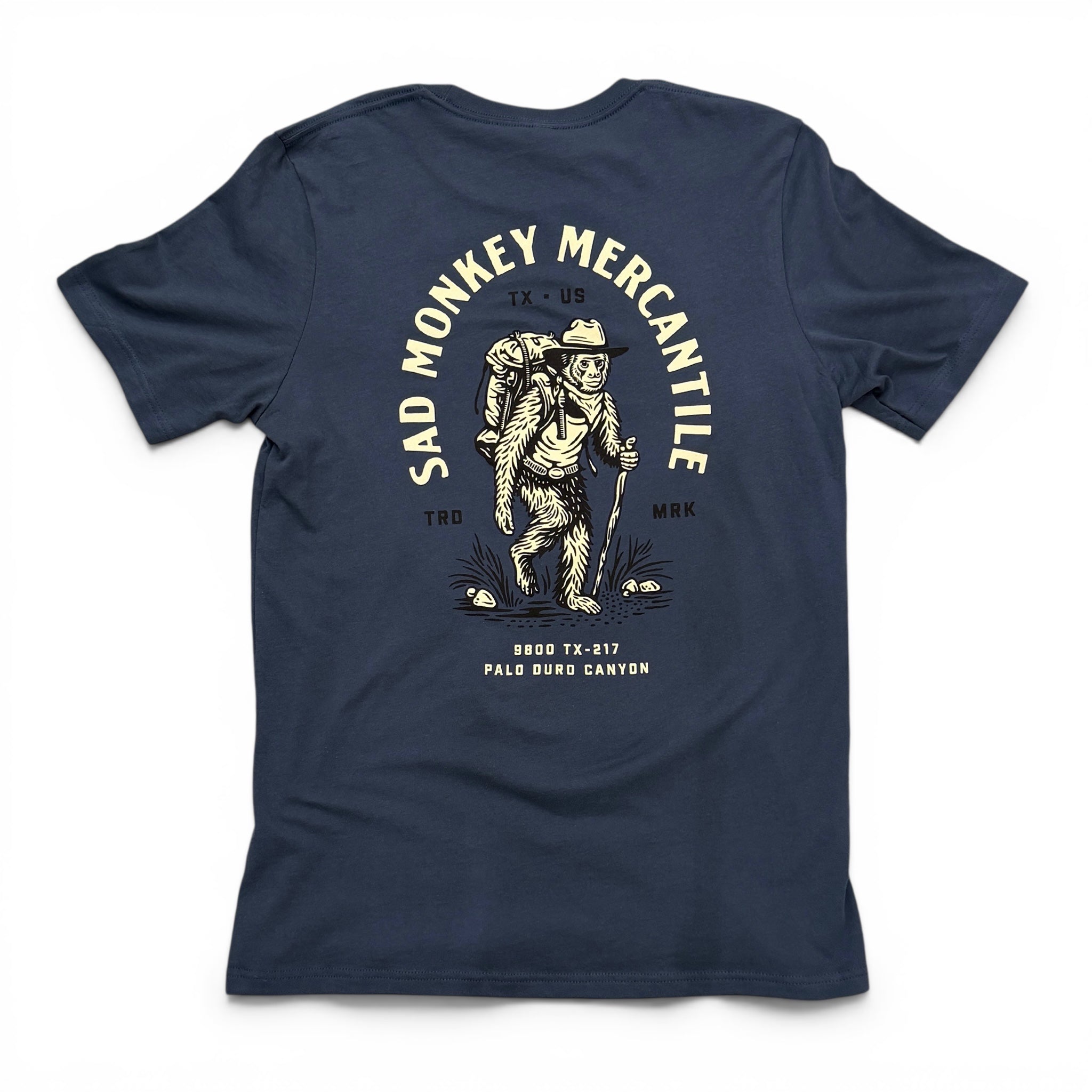 Hiker Monkey Tee - Navy