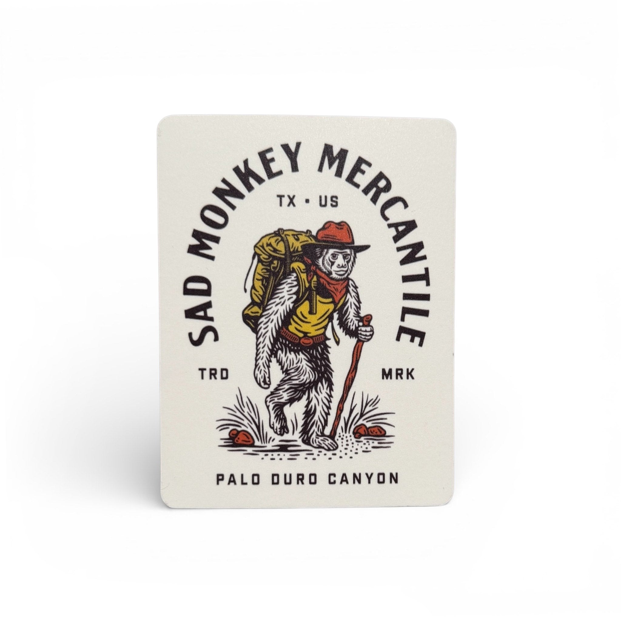 Hiker Monkey Sticker