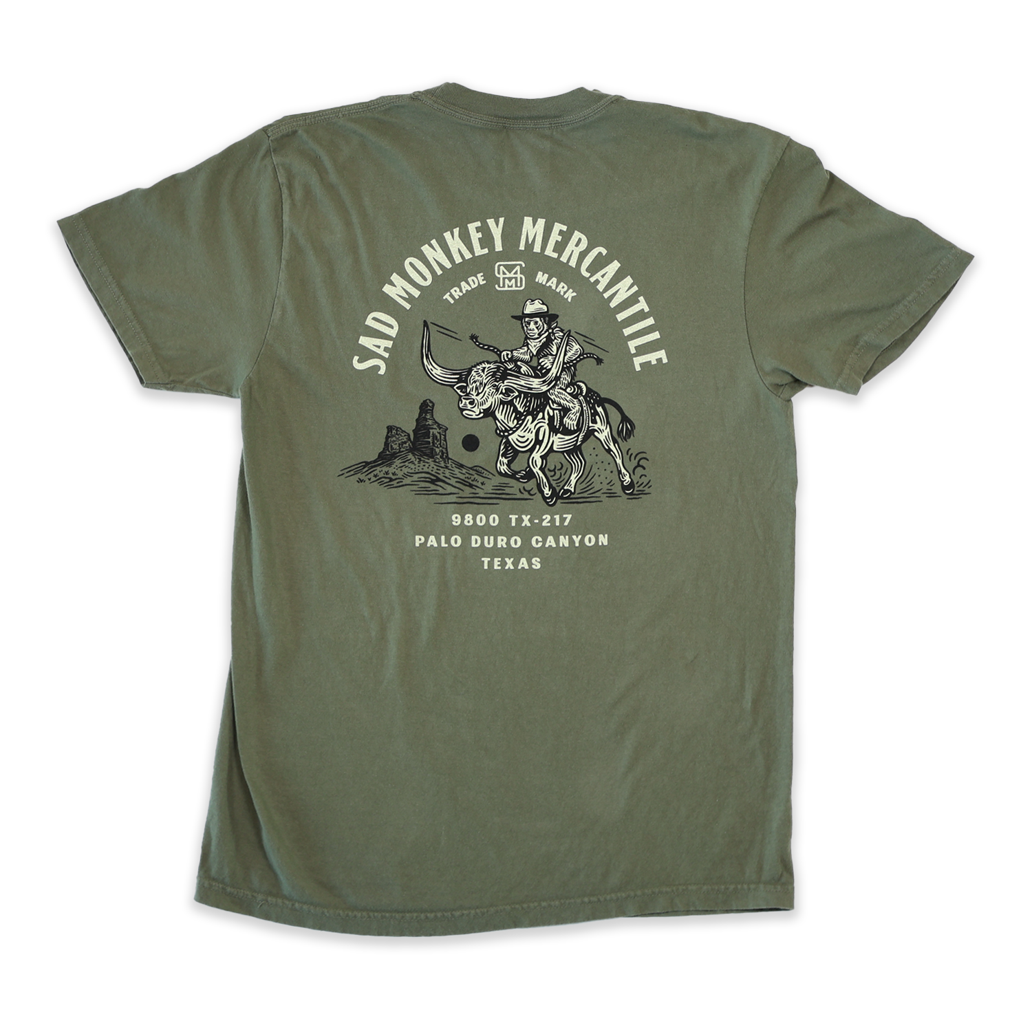 Longhorn Monkey Tee - Green
