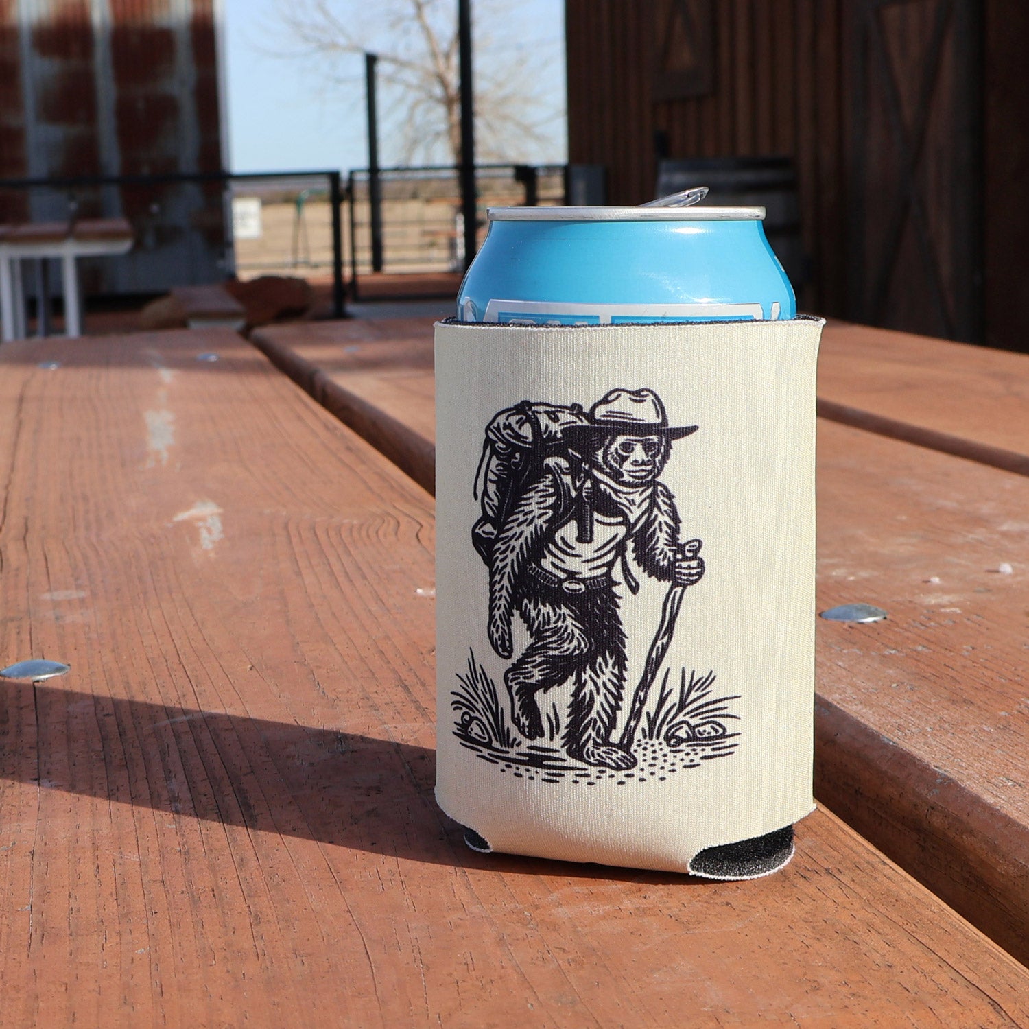 Hiker Monkey Koozie® - Khaki