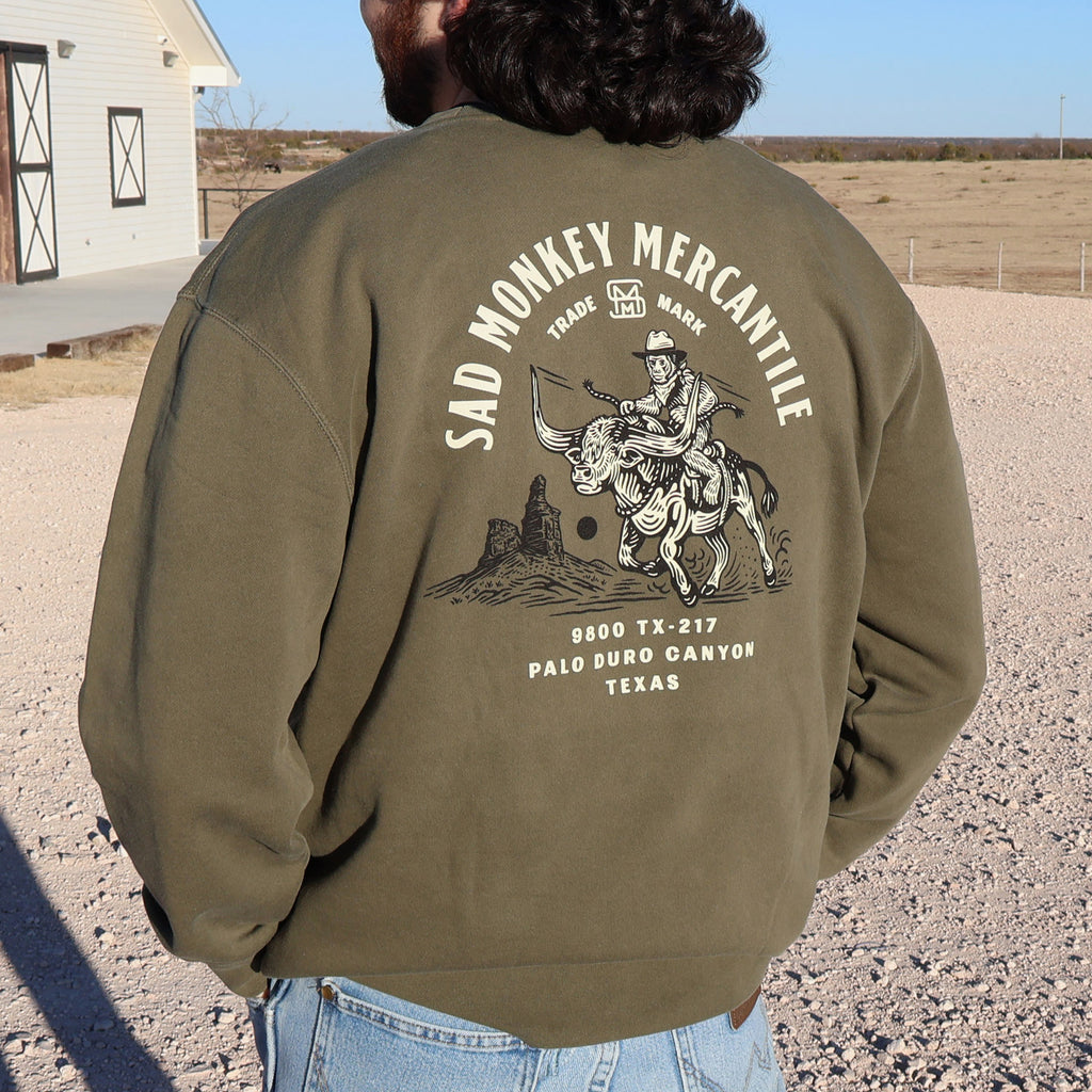 Longhorn Monkey Sweatshirt - Green