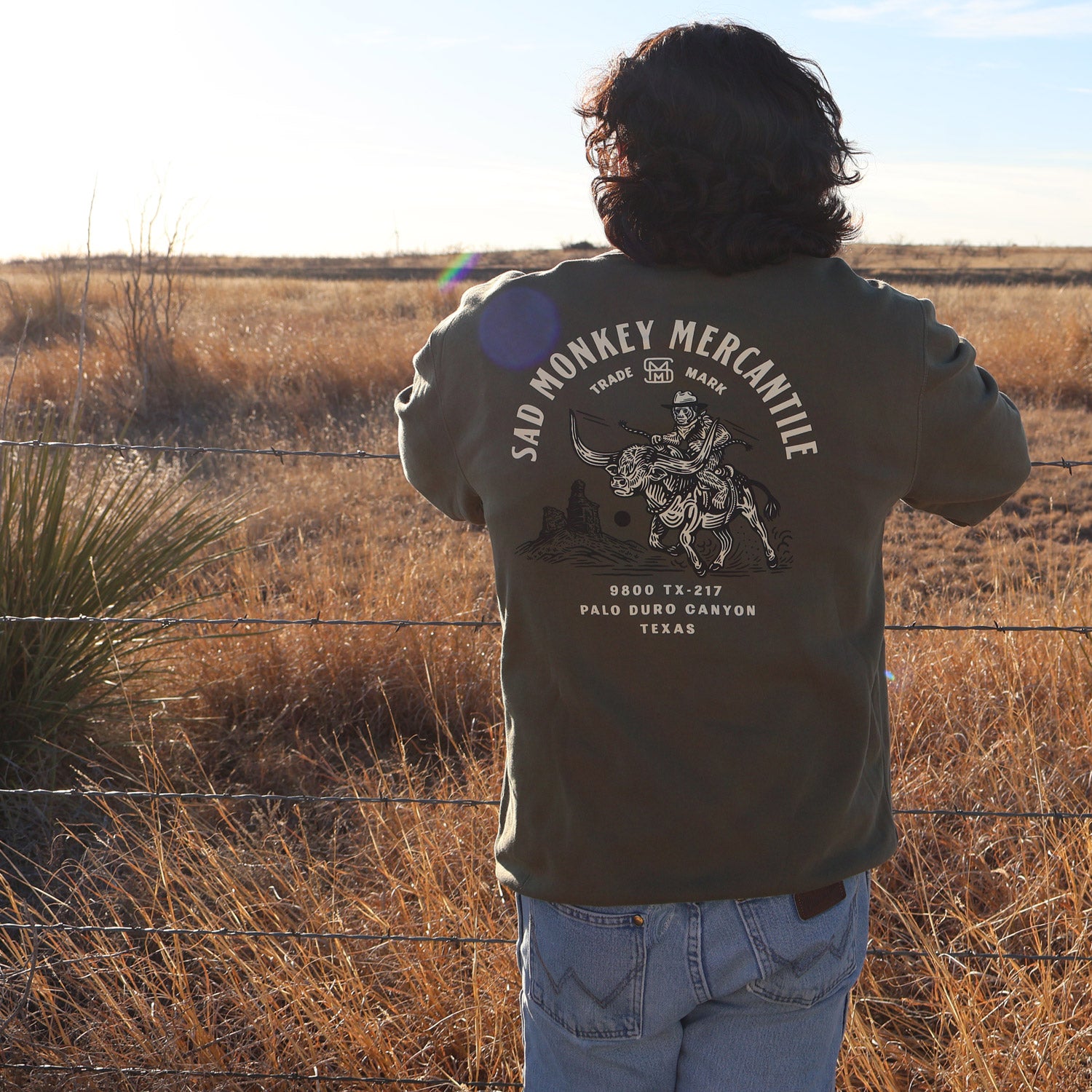 Longhorn Monkey Sweatshirt - Green