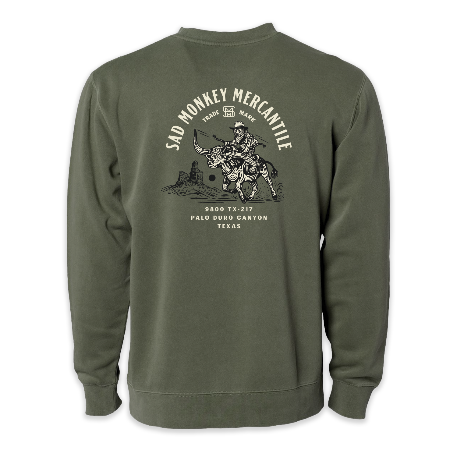 Longhorn Monkey Sweatshirt - Green