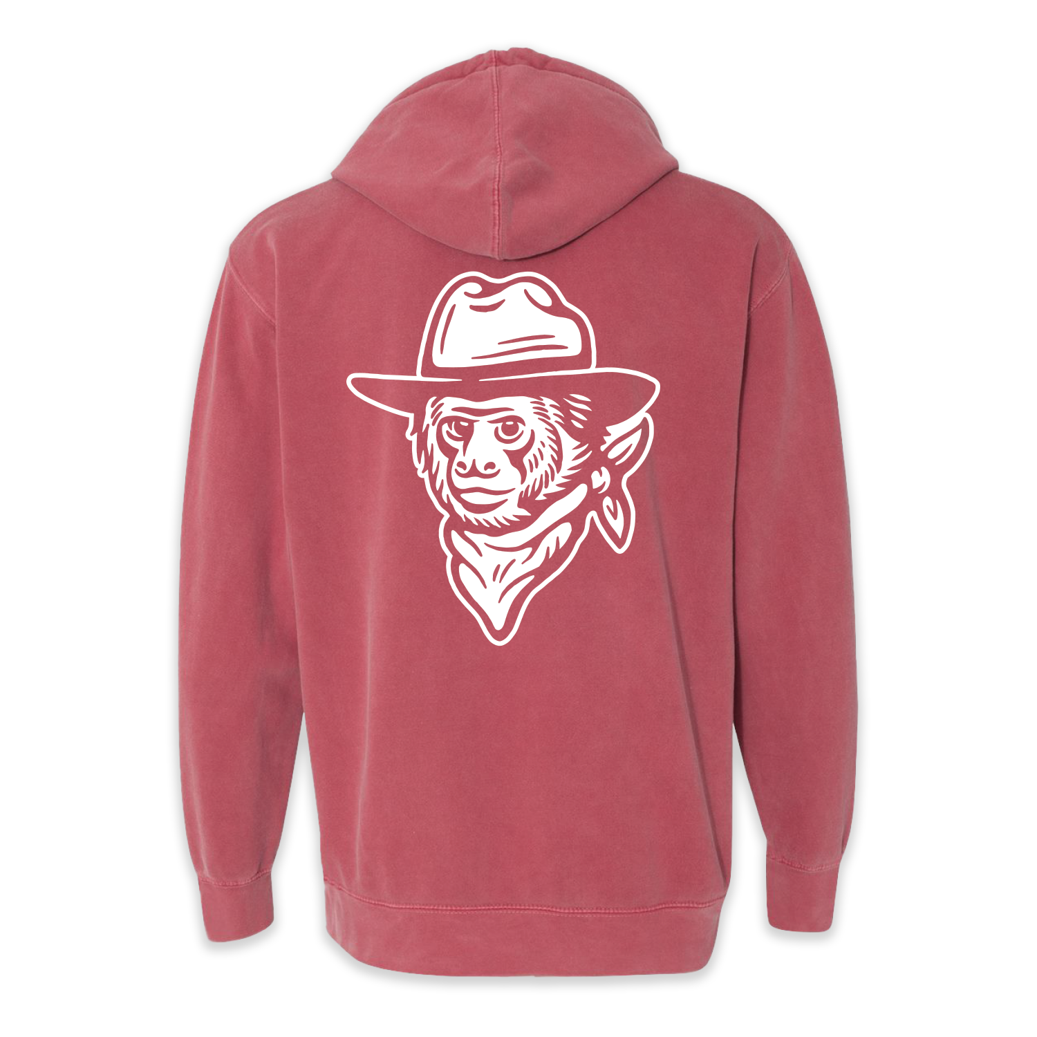 TX Monkey Face Hoodie - Crimson